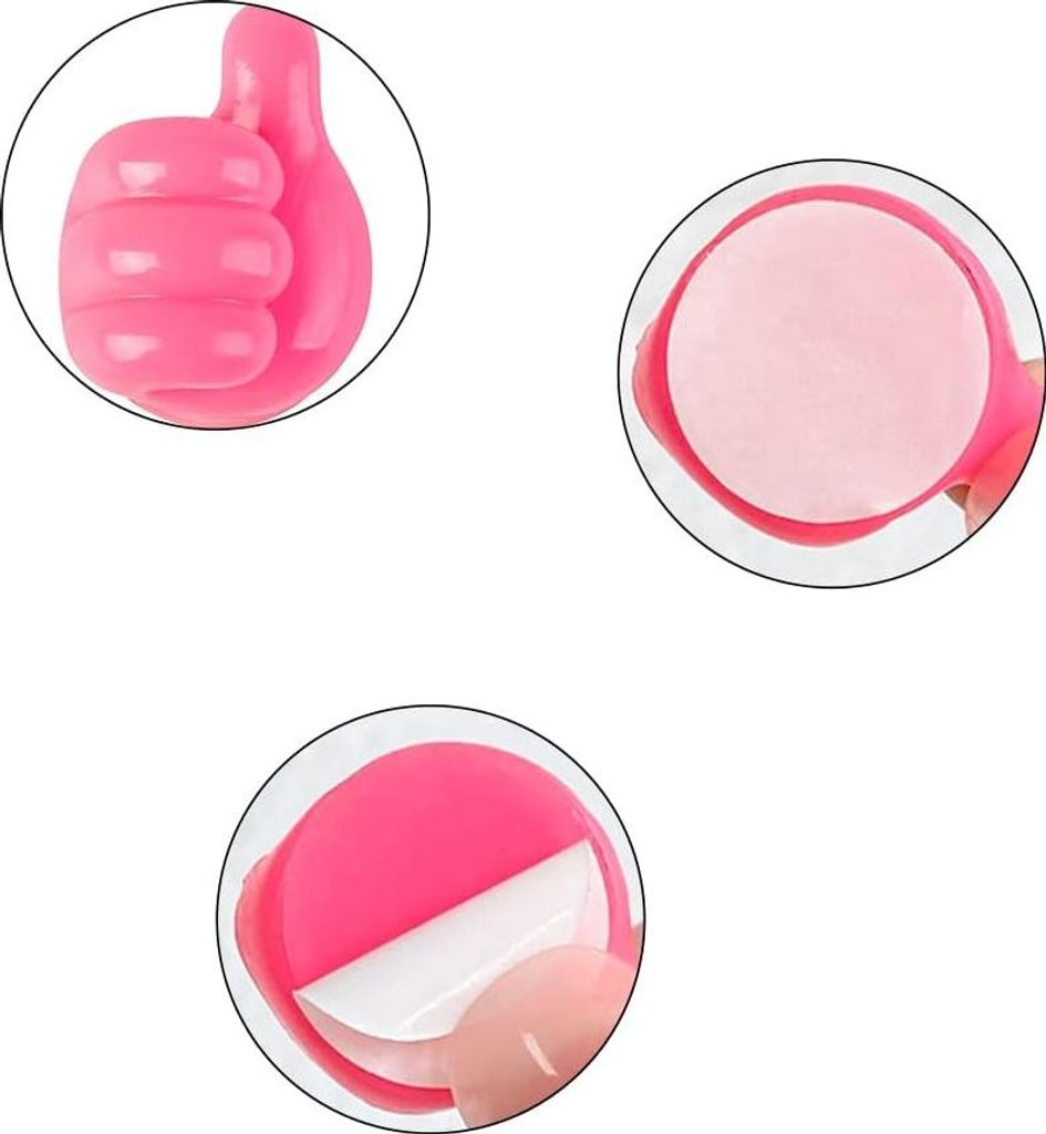 20 Stück Daumenhaken - Selbstklebende Wandhaken aus Silikon - Zahnbürstenhalter - Kabelclips - Handtuchhaken - Multifunktional - Für Küche und Bad