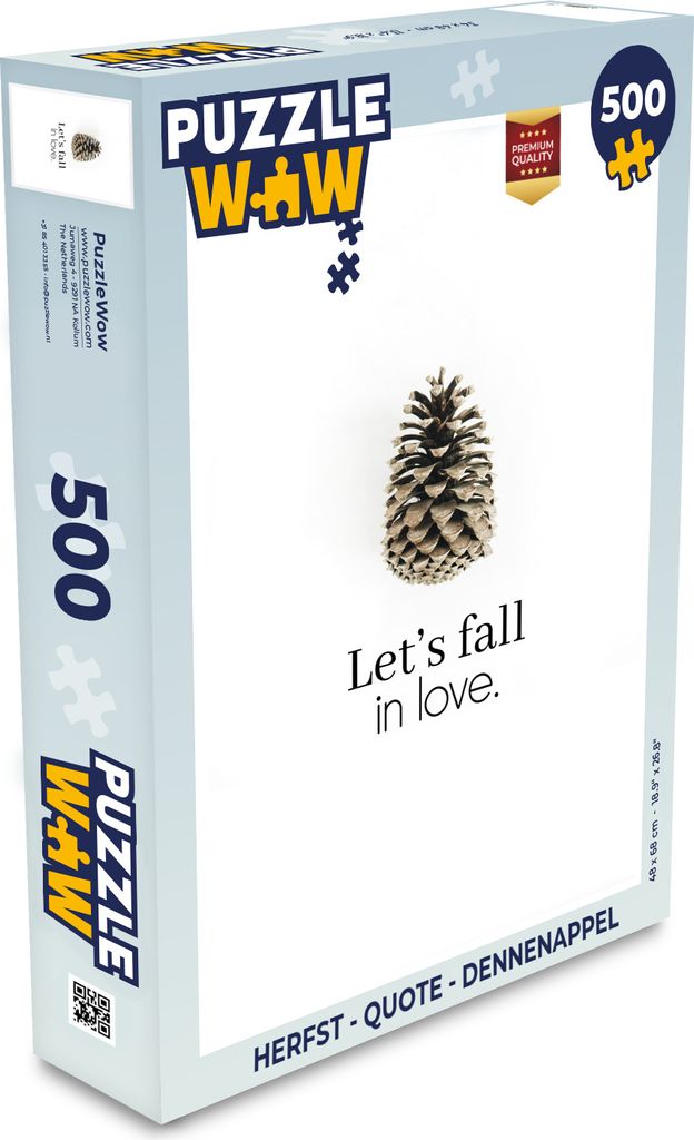 MuchoWow Puzzle 500 Teile Herbst - Zitat - Tannenzapfen - Denken - Spiel - Toy