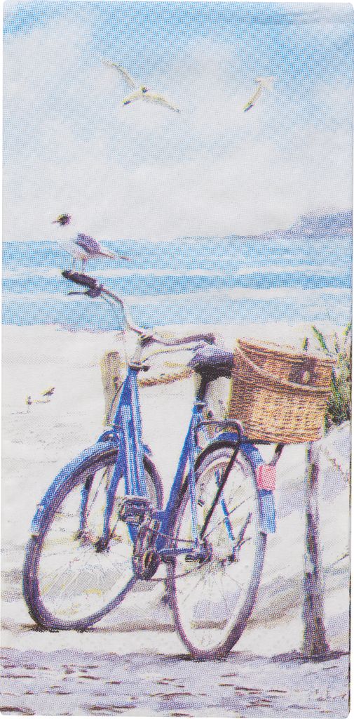 Papiertaschentücher "Fahrrad am Strand"