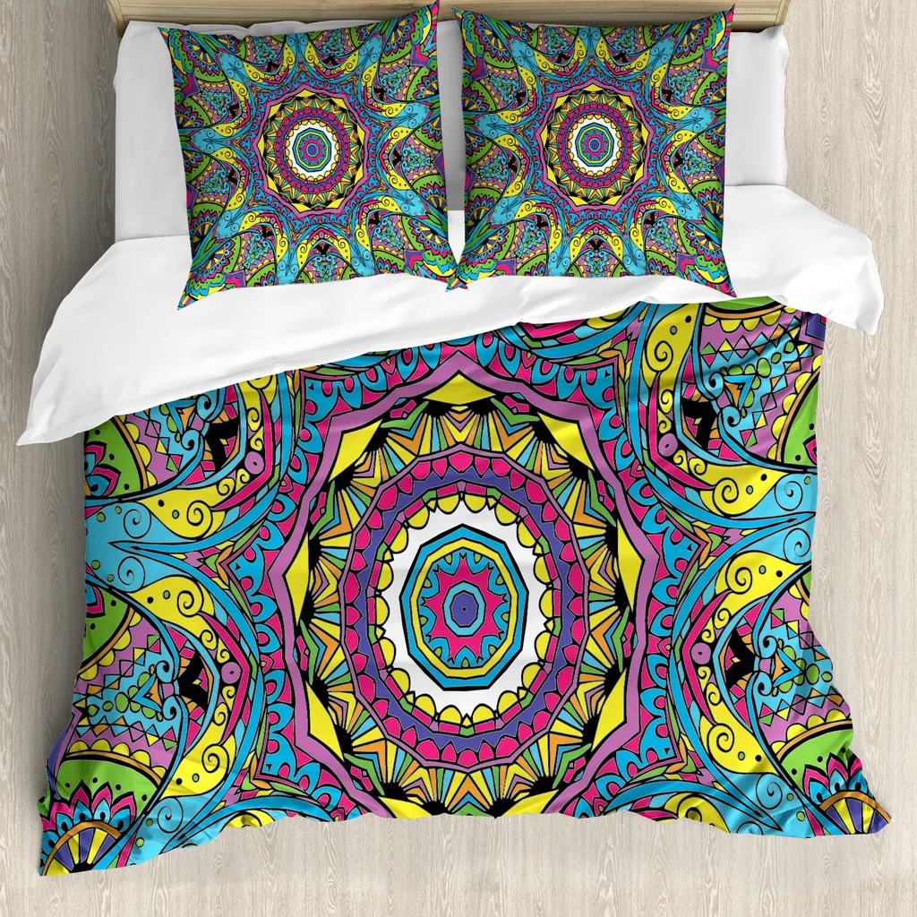 Set Copripiumino Matrimoniale ABAKUHAUS 200x200 Anti-Allergico Multicolor
