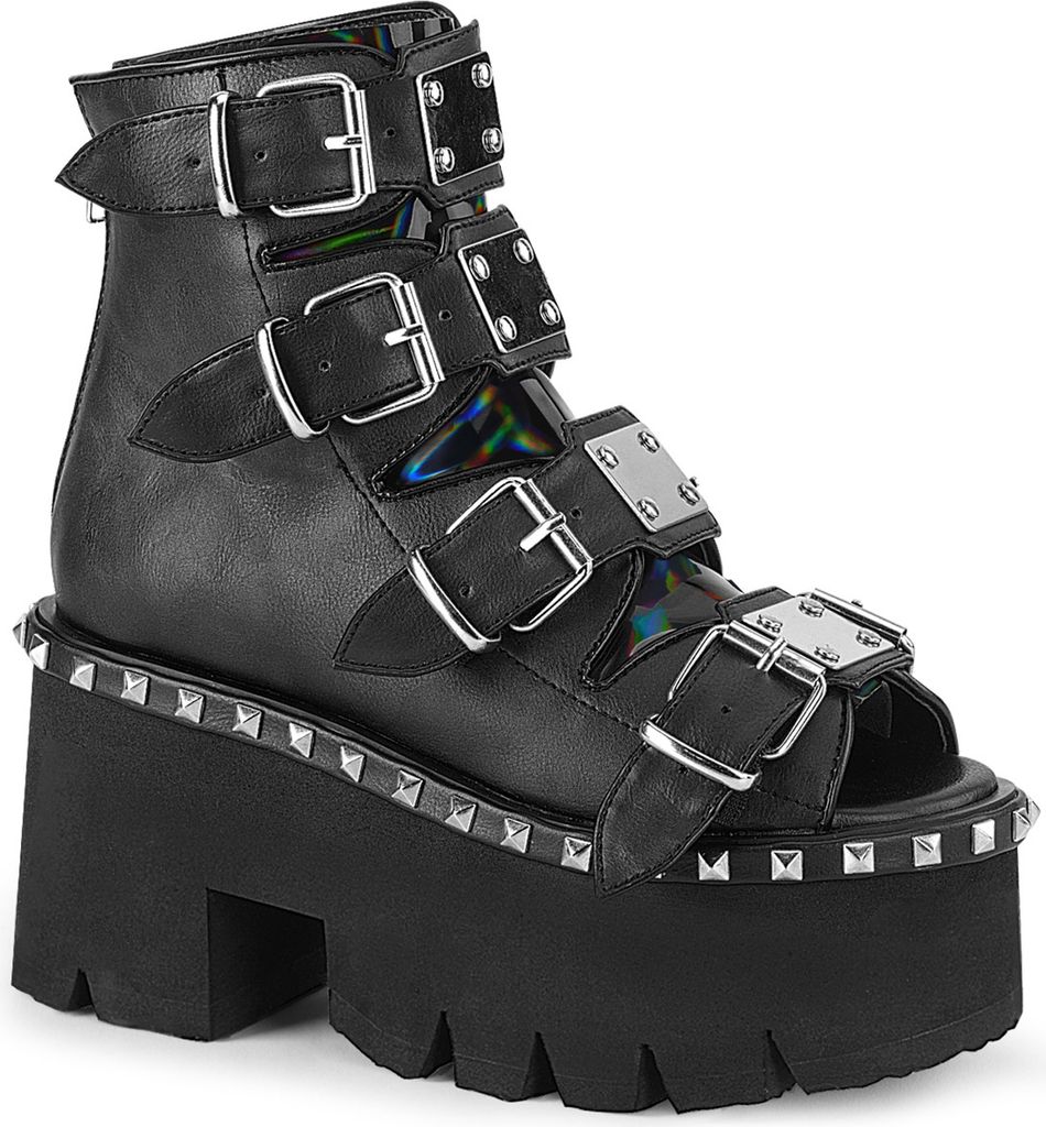 ASHES-70 Damen Booties von DemoniaCult, Schwarz  , EU 36, Produktbild 