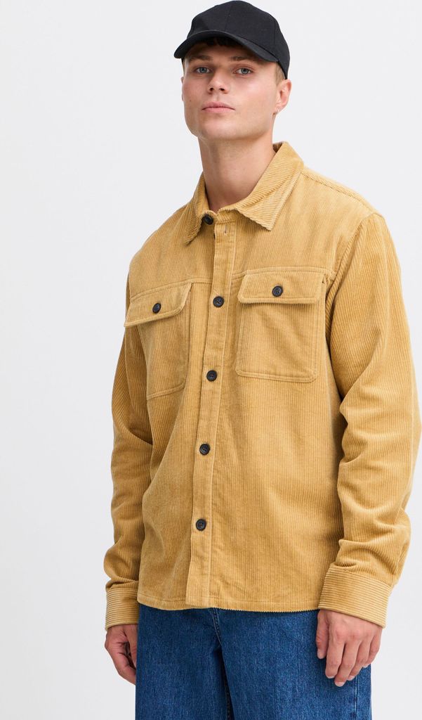 !Solid SDNam Herren Hemd Overshirt Freizeithemd mit Brusttaschen Knopfleiste 100% Baumwolle Relaxed fit