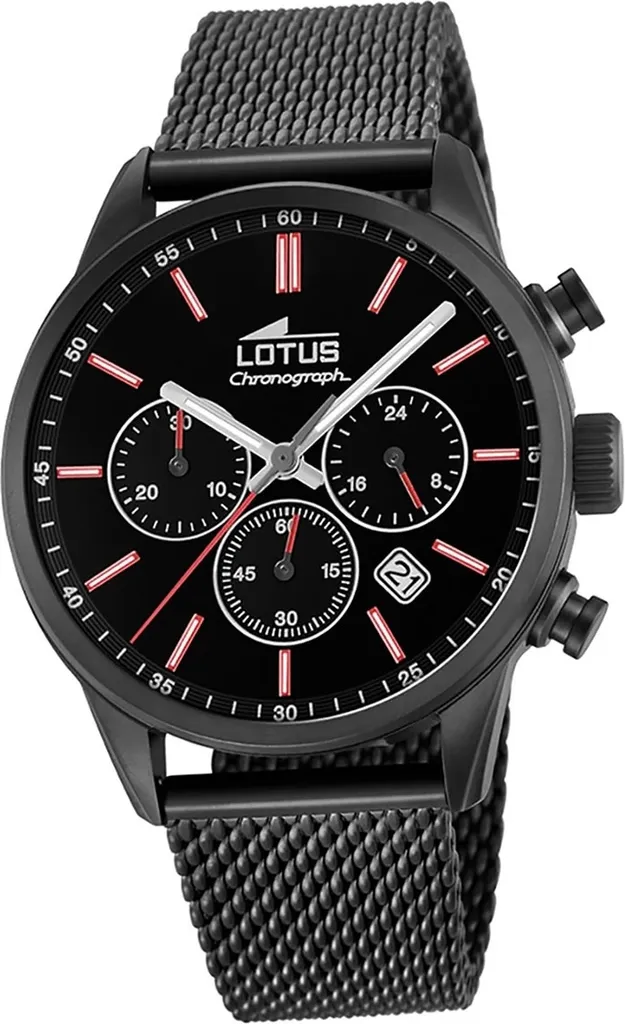 Montre Chronographe Homme Lotus en Acier Noir Sport D2UL18700/1