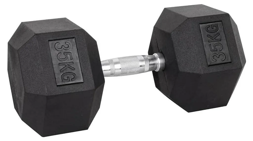 Haltère 35 kg pour Cross-Training et Musculation - Modèle Hexagonal