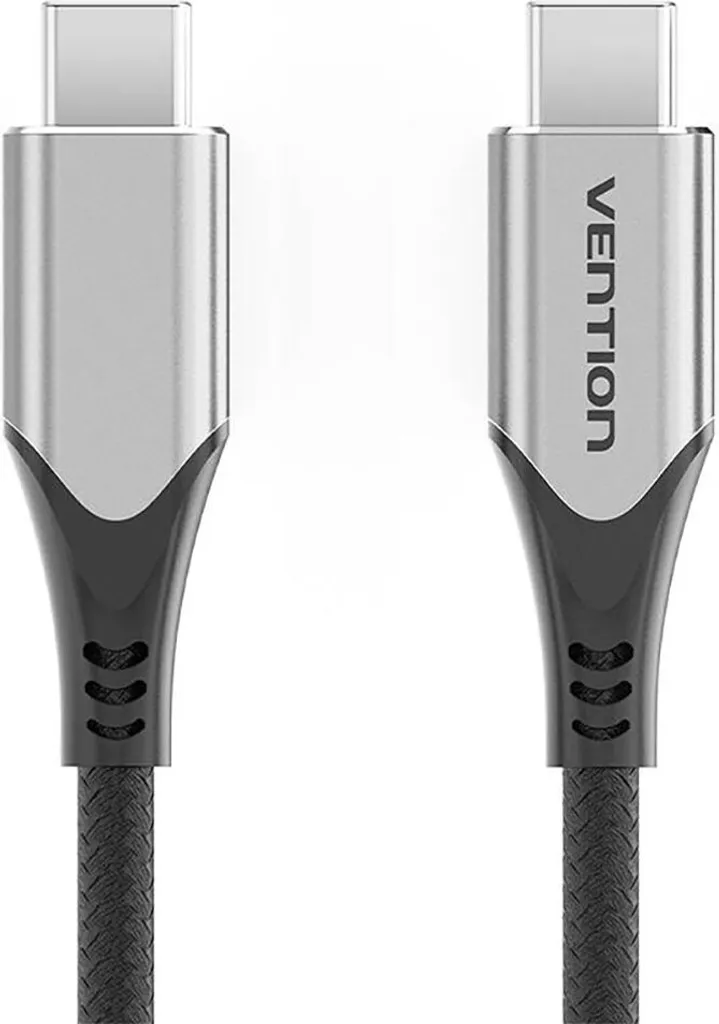 Vention TAAHG Cavo USB-C 60W 1.5m Grigio | Ricarica Rapida PD Intrecciato