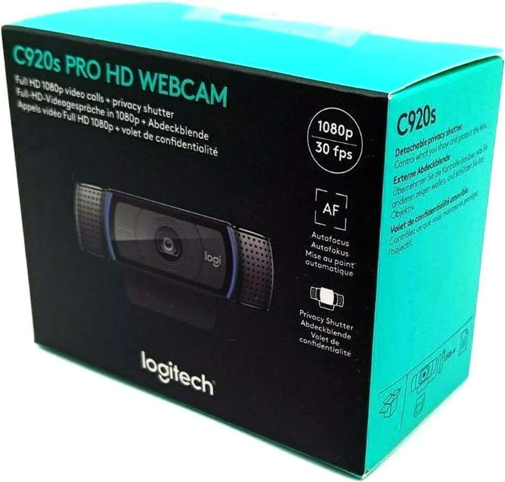 Logitech C920s webcam avec double micro stéréo et lentille en verre - 50
