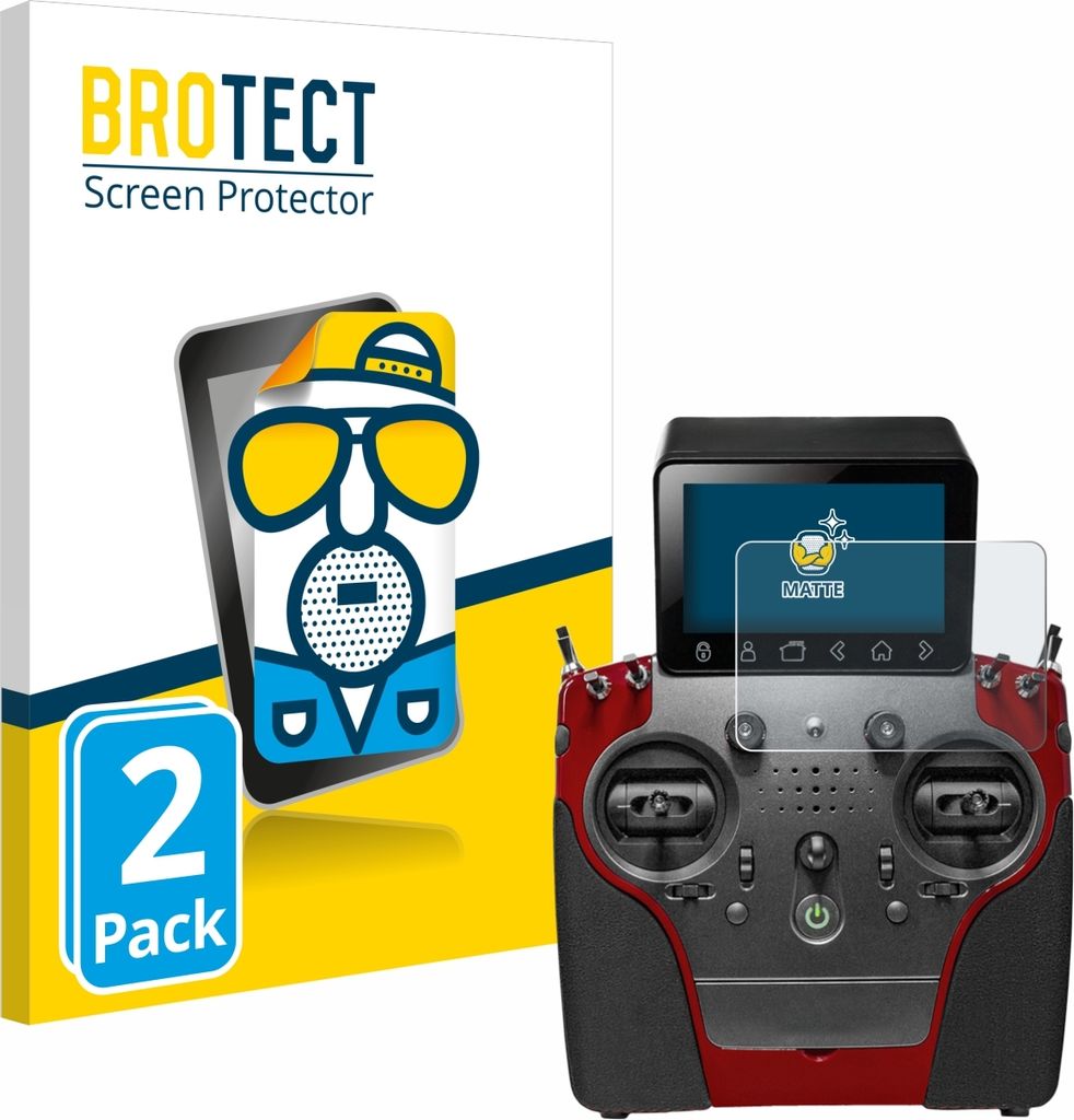 2x BROTECT Schutzfolie für PowerBox Systems Atom Displayschutz Displayschutzfolie Folie Matt Entspiegelungsfolie