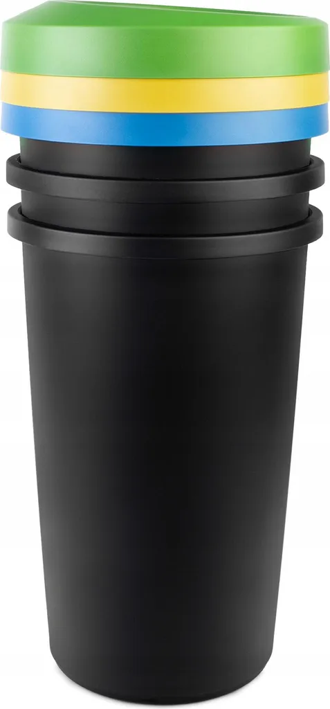 Lot de 3 poubelles modulables 25L KADAX - Système de tri compact - 6