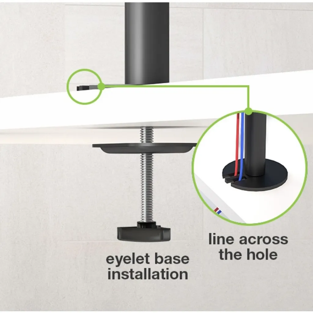 Support Écran de Bureau pour Moniteur 27'' Pied de Table Stable et Fixe