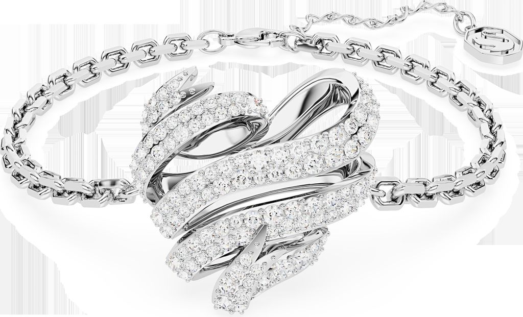 Swarovski-VOLTA:ARMBAND S HEART CRY/RHS 5652789 weiss 16,5-19,5 cm
