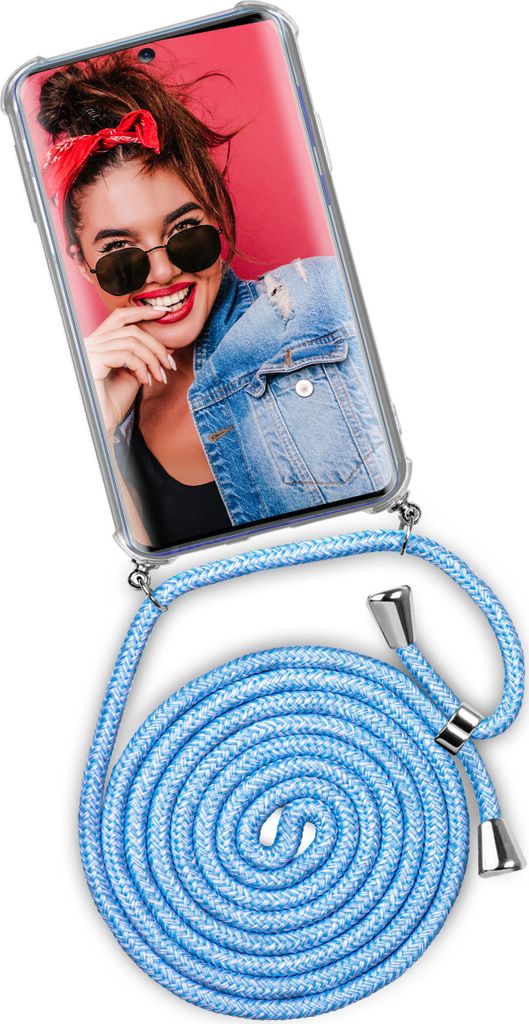 TWIST-Case + TWIST-Cord für Samsung Galaxy S20+, Farbe:Chilly Jeans (Silber)