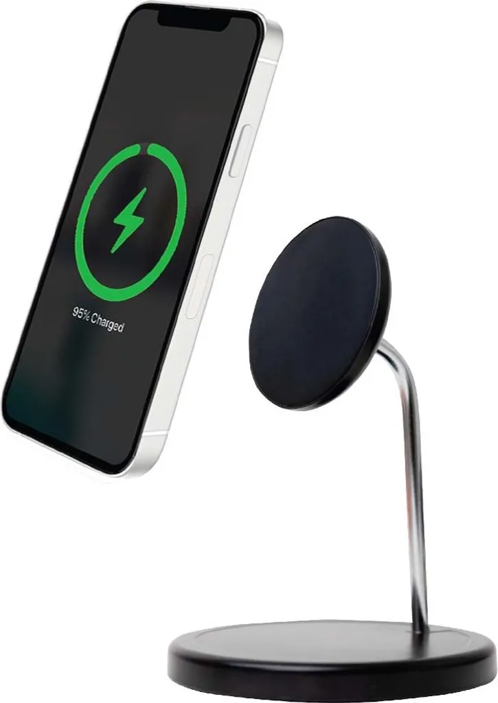 Dites Adieu aux Câbles avec ce Chargeur Magsafe 2-en-1 15W Noir de Bureau