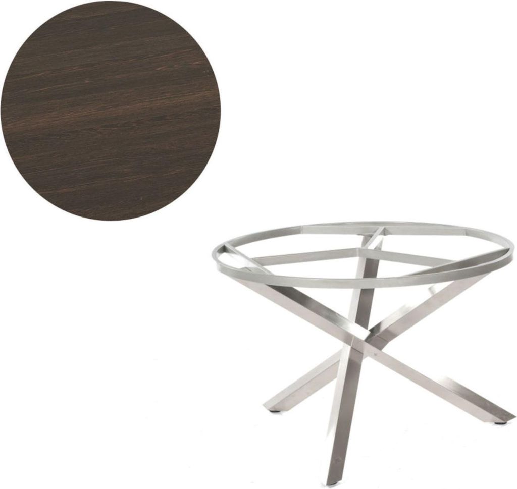 Sonnenpartner Gartentisch Base-Spectra rund Ø 100 cm Edelstahl Tischsystem