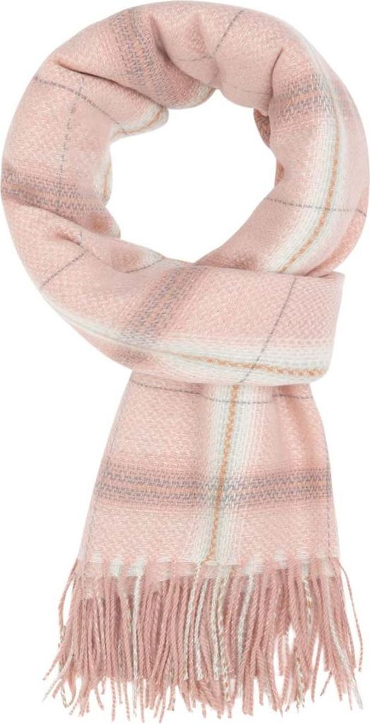 MODFU Schals, Gestreifter Karomuster Kaschmir-Imitat Schal, Weich, Warm & Vielseitig als Schal oder Poncho – Perfekt für Herbst und Winter, Rosa