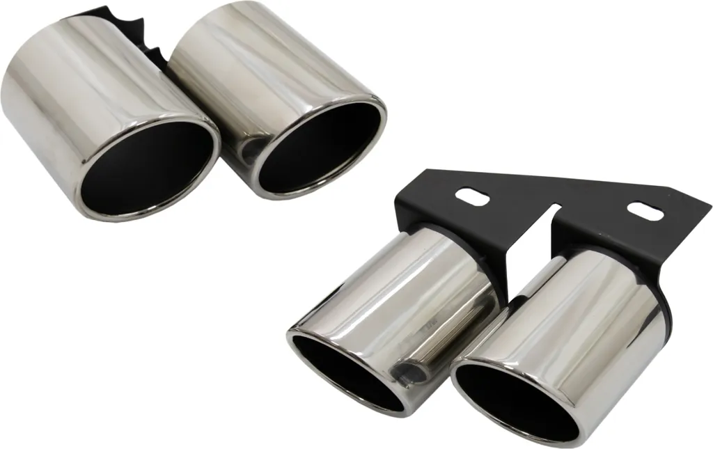 Sorties d'échappement doubles pour Audi A4 B8 B9 Look S4 Pack de 4 pcs
