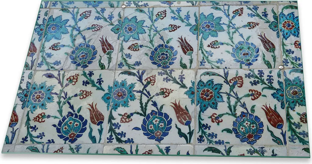 Copri Piano Cottura 80x52 Blu in Vetro Temperato - Protezione Top Cucina