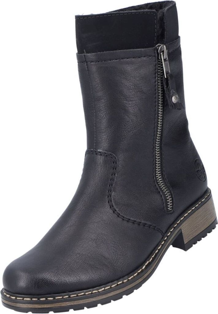 Rieker Damen Stiefelette gefüttert Schwarz