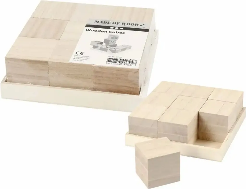 Blocs de construction en bois brut jeu éducatif Montessori pour petits