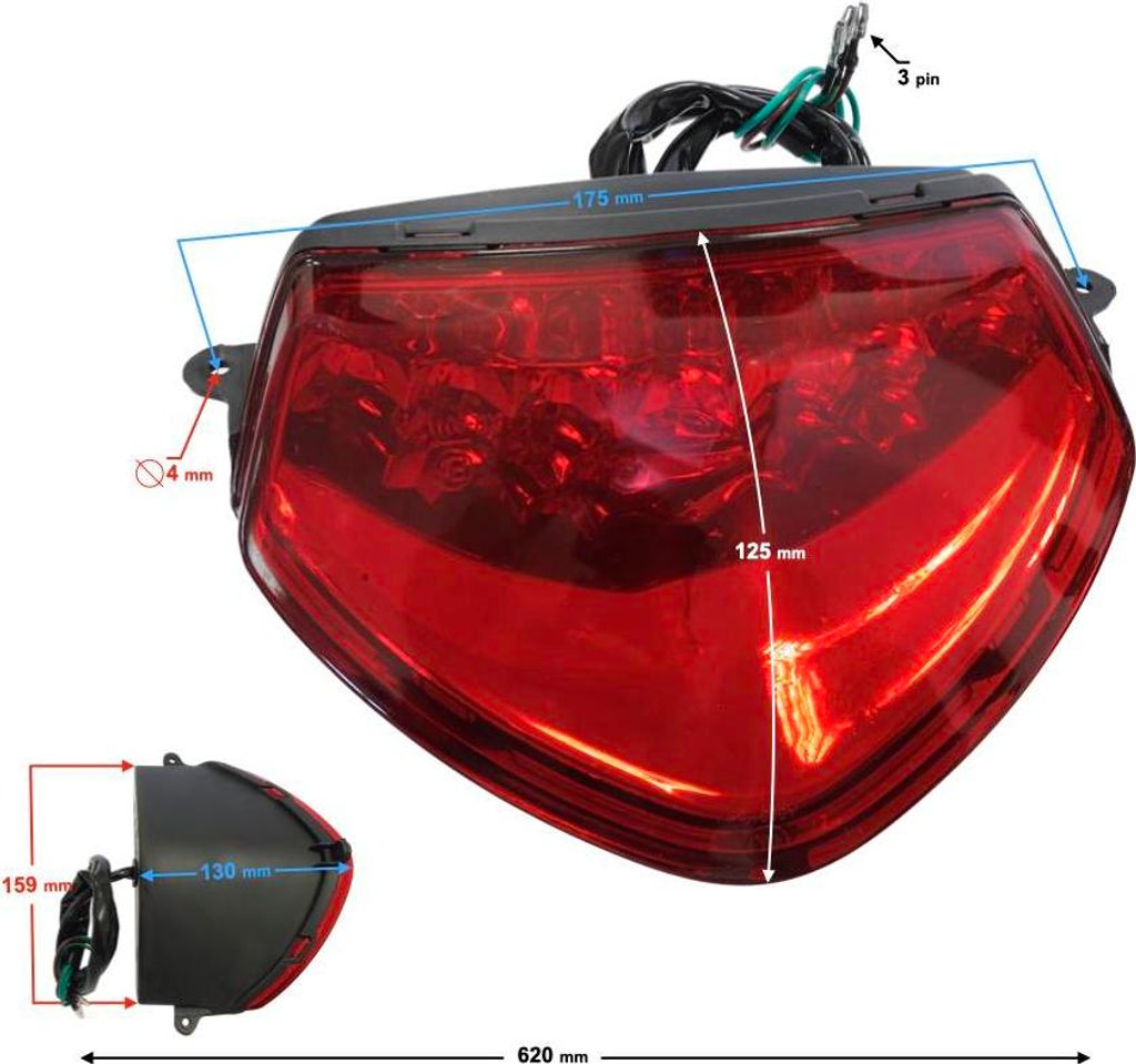 Rückleuchte für Volcano 50