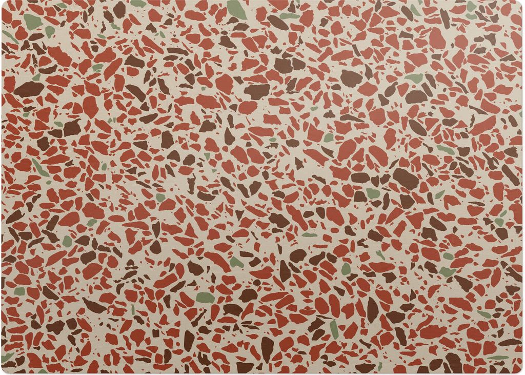 Terrazzo-Mosaik – Bodenschutzmatte – Rutschfest – Schutzmatte für Büro – Vinylmatte – Stuhlunterlage – 140 x 100 cm