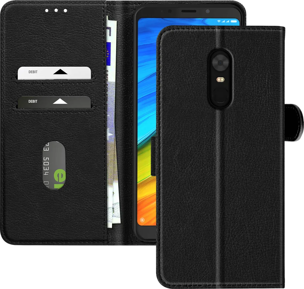 Protezione Xiaomi Redmi 5: Custodia Avizar Nera con Supporto Video