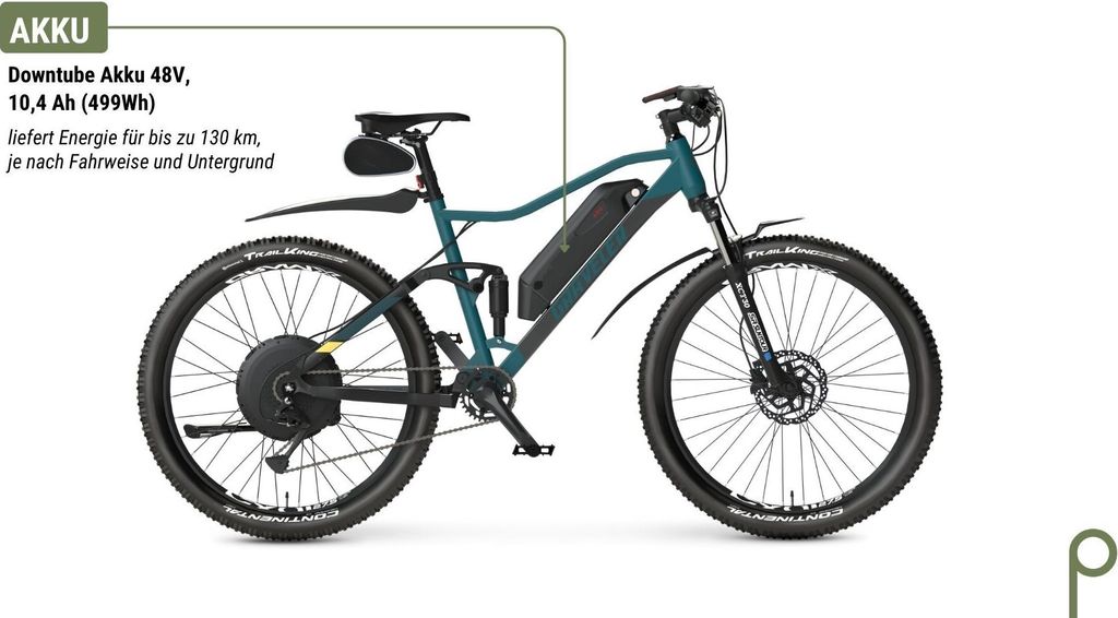 PROPHETE GRAVELLER Hinterradmotor MTB E-Bike 27,5", 499 Wh Produktbild 4
