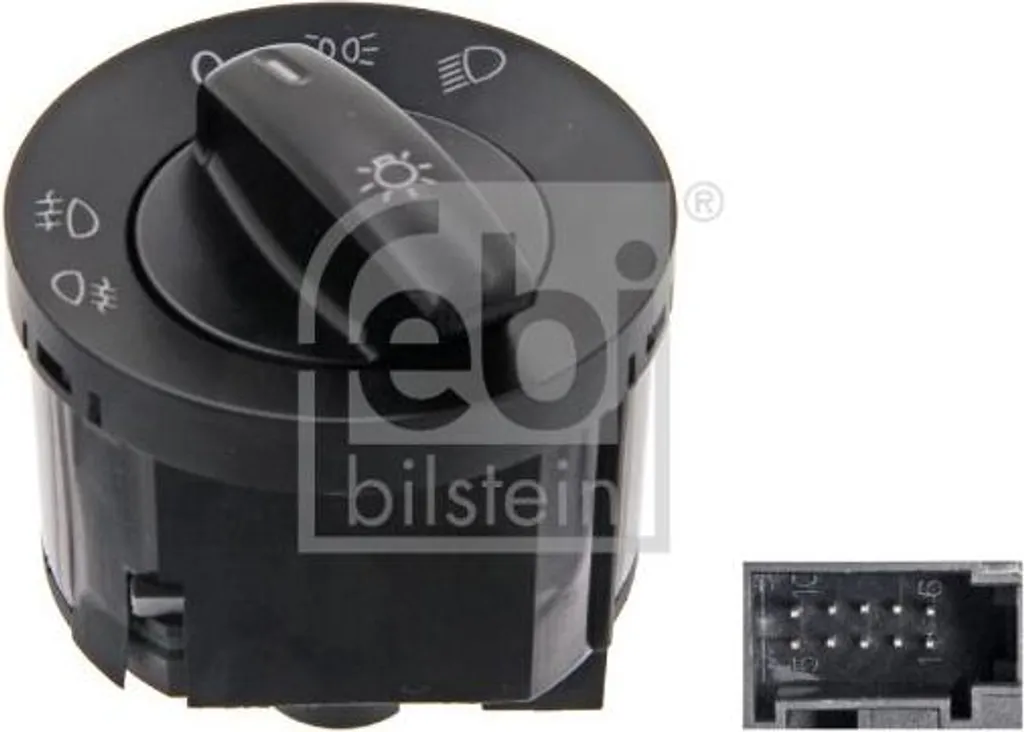 Commutatore Luci Febi 37488 Compatibile VW Golf 5 Caddy EOS 10 Pin