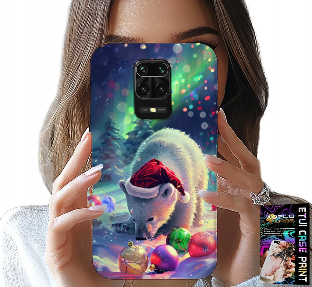 Custodia Natalizia Xiaomi Note 9 Pro / 9S - Orsetti e Alluminio