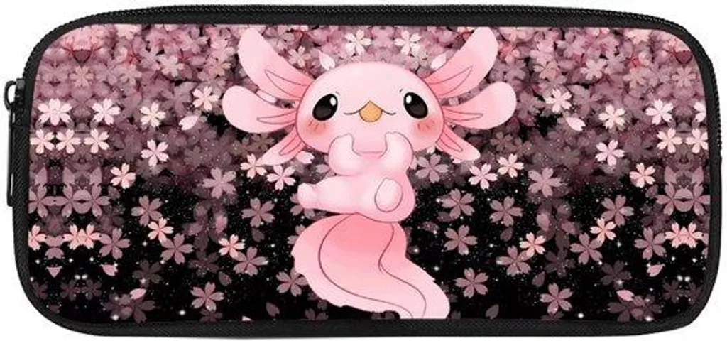 Trousse d'étudiant motif fleurs de cerisier à grande capacité de rangement