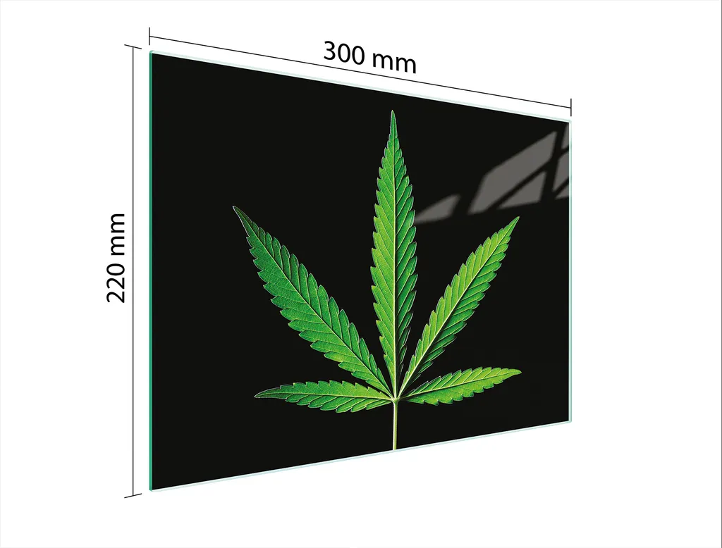 Piastra Copriforno Verde Fogliame 30x22 | Tagliere Multiglass Design - 2