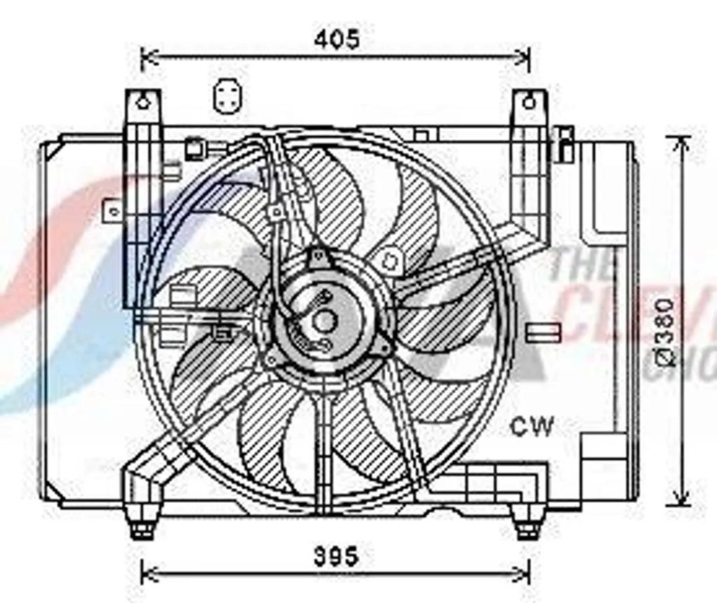 Ventilateur moteur Ø380 mm AVA DN7532 haute performance pour Nissan Juke