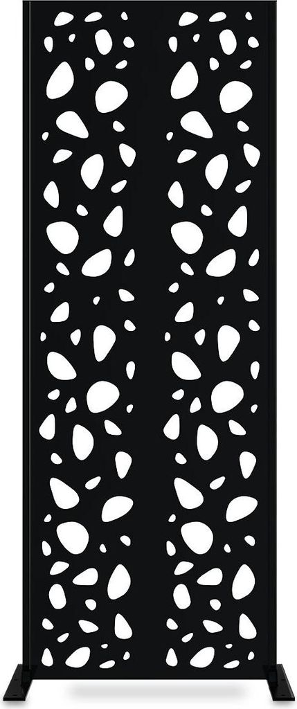 Dekorpaneel SUNNY schwarz H.160cm mit Mustern an den Seiten