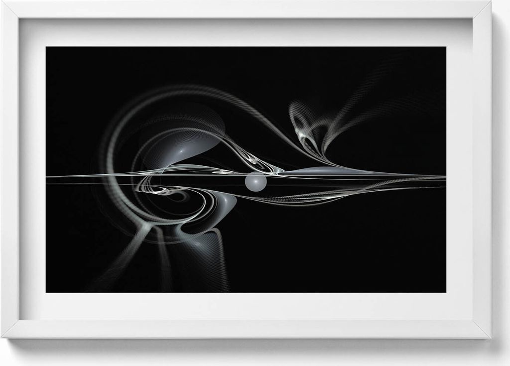 Moderne Abstraktion– Wandbild mit Rahmen – Gerahmtes Bild – Wanddekoration – 60x40 cm – Schwarz Rahmen