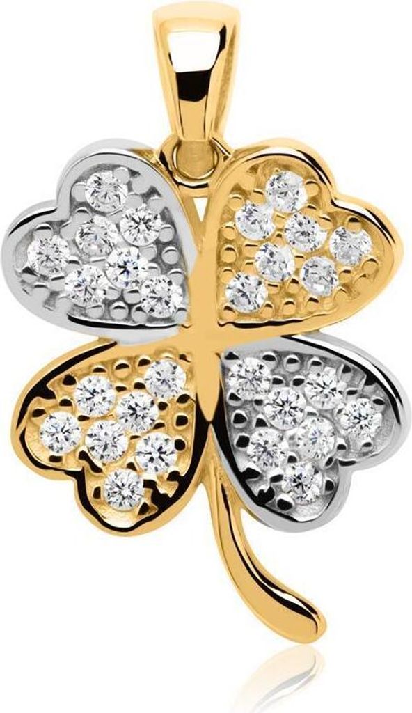 Anhänger Kleeblatt bicolor aus 333er Gold(8K Produktbild 