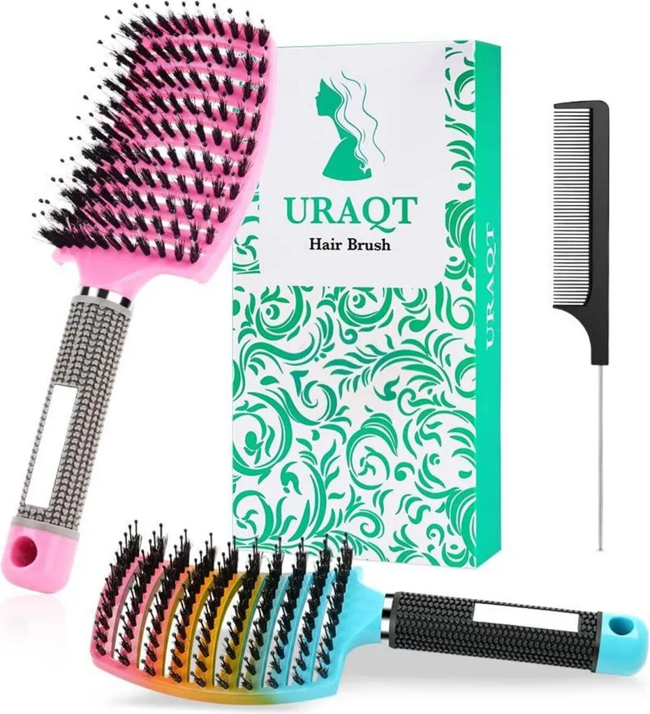 Brosse démêlante cheveux longs et bouclés - Dégradé Rose Gradient Rosa