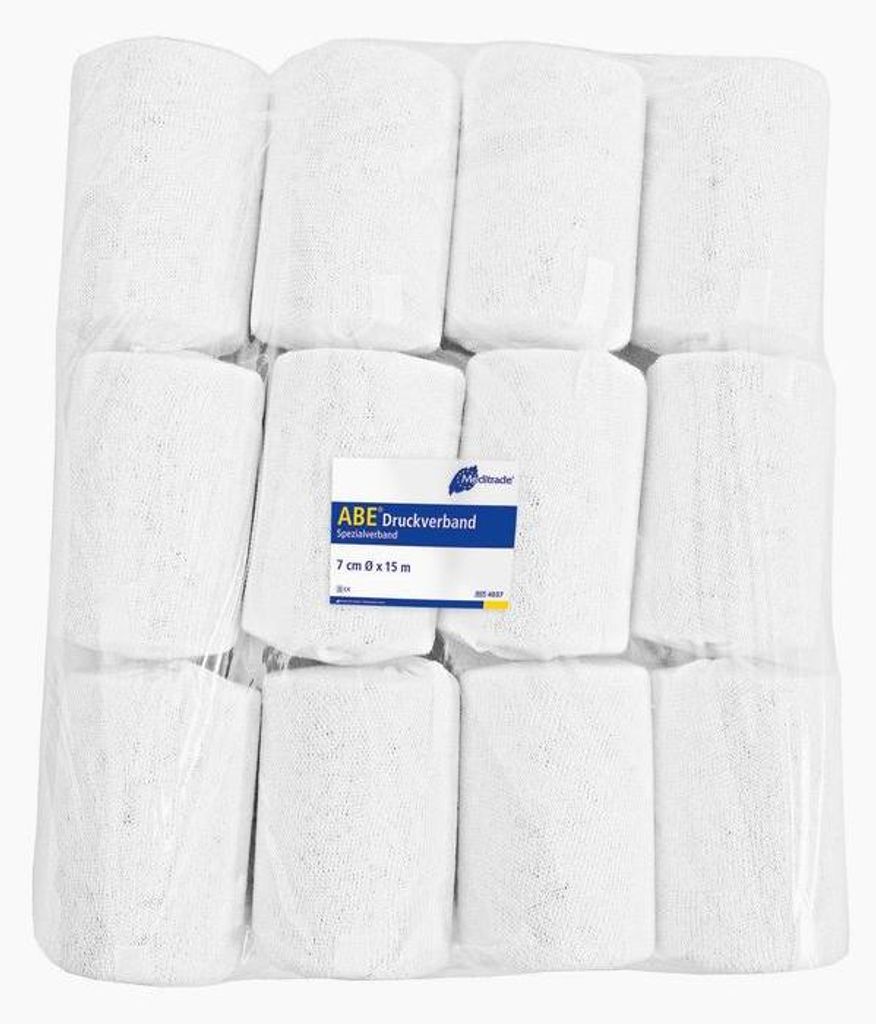 Meditrade Druckverband, ca. Ø 7 cm x 15 cm, 1 Packung = 12 Stück