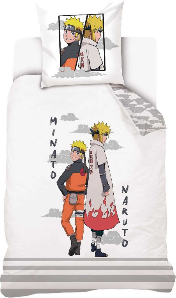 Povlak na přikrývku Naruto bílý 140 x 200 cm bavlna 70 x 90 Obrázek produktu 