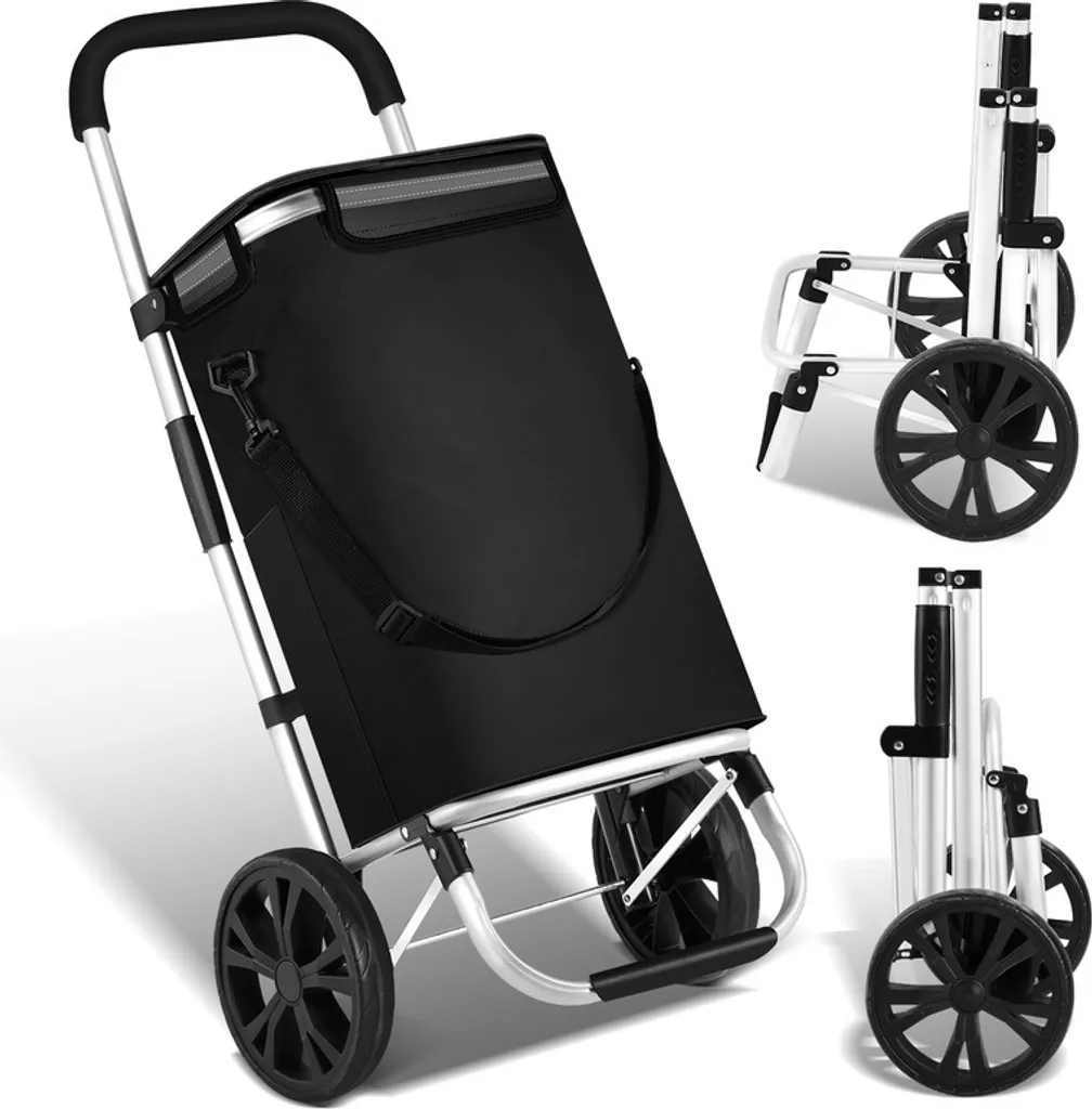 Jopassy Carrello Spesa Smart 40L: 2-in-1 Pieghevole e Impermeabile