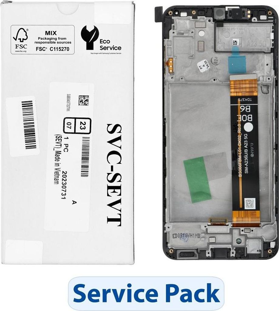 ServicePack LCD-Anzeige SAMSUNG A23 5G A236 GH82-29734A
