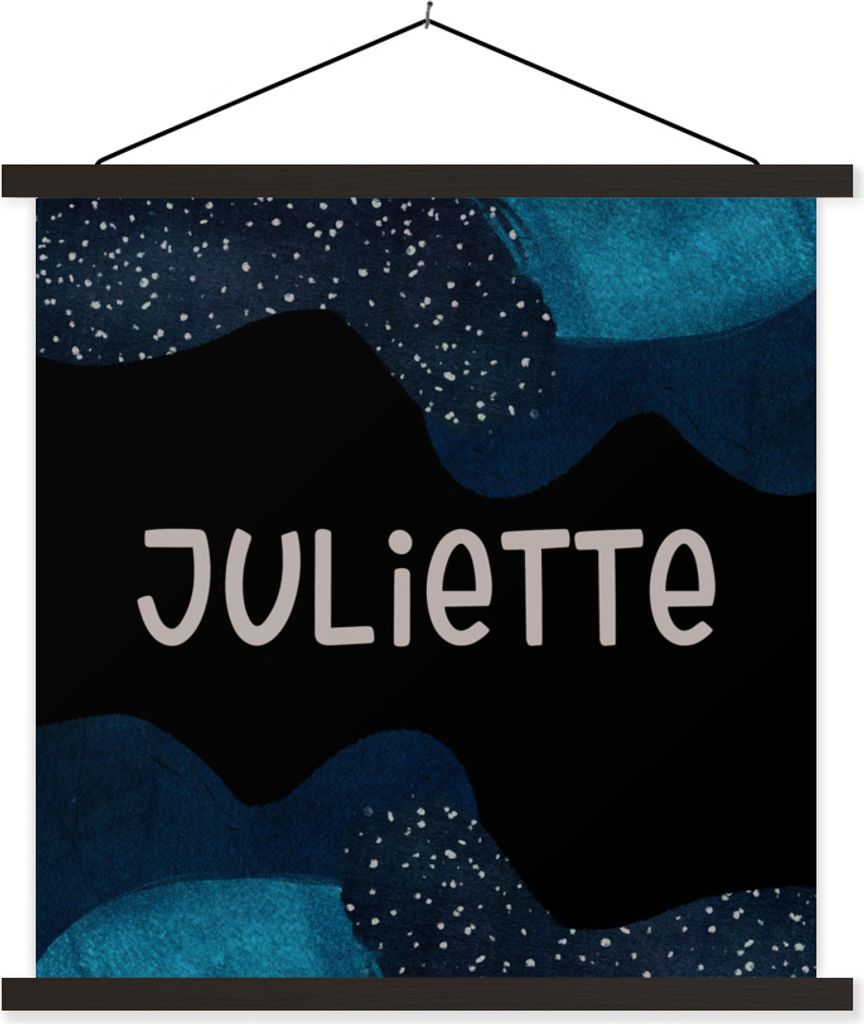 MuchoWow Textilposter Juliette - Pastell - Mädchen 60x60 cm mit schwarzem Rahmen - Posteraufhänger