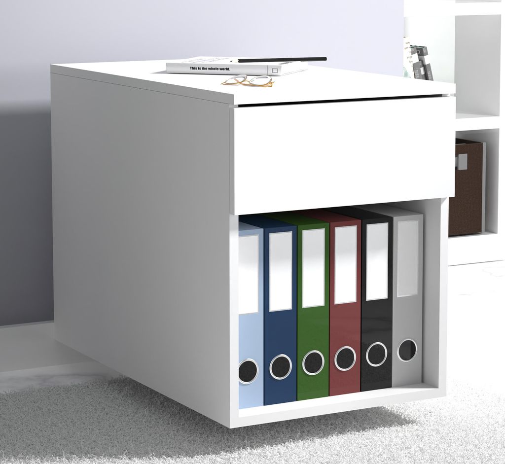 VCM Rollcontainer | Beistellcontainer mit Schubladen | Maße ca. H. 55 x B. 39 x T. 70 cm | Bürocontainer - Dalosa 1 Schublade