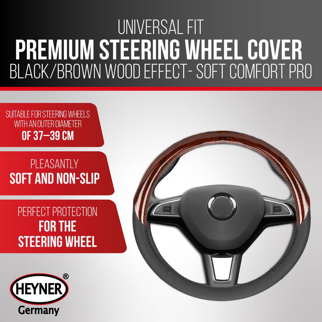 HEYNER® Poťah na volant, hnedý, 37-39 cm Obrázok produktu 