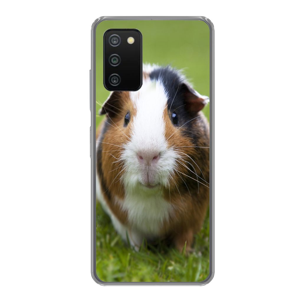 MuchoWow Handyhülle Schutzhülle Hülle für Samsung Galaxy A03s Zwei Meerschweinchen Silikon Softcase Handy Hülle - Schutz