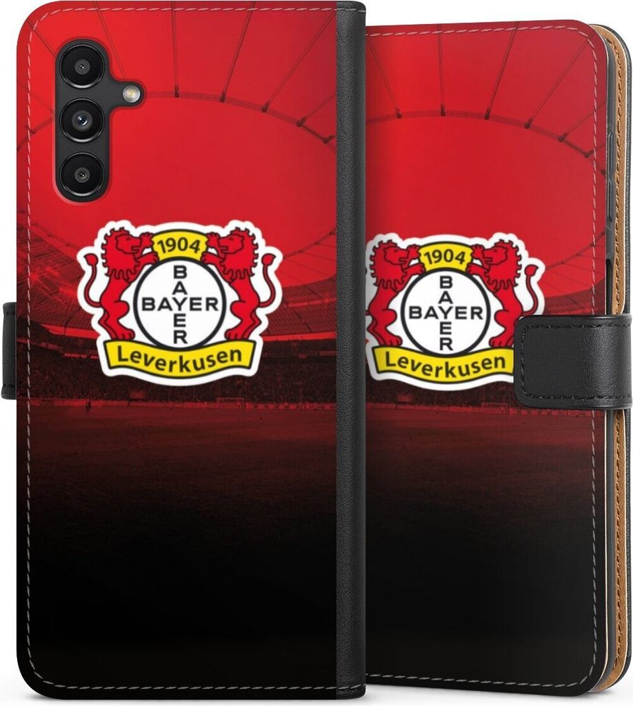 DeinDesign Klapphülle für Samsung Galaxy A04s Handytasche Lederhülle Tasche Bayer 04 Leverkusen Offizielles Lizenzprodukt Stadion