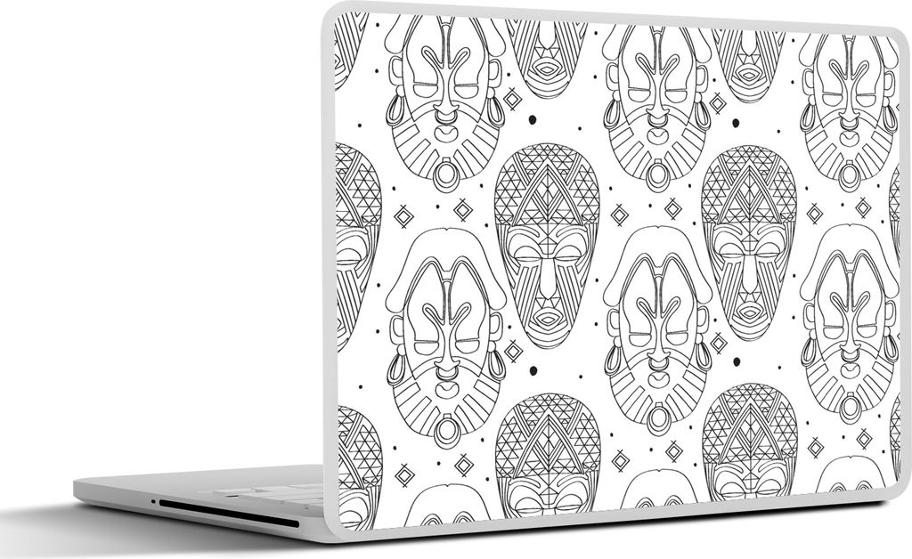 MuchoWow Laptop Aufkleber Sticker Cover Muster - Masken - Südamerika 30x22 cm - Laptop-Sticker