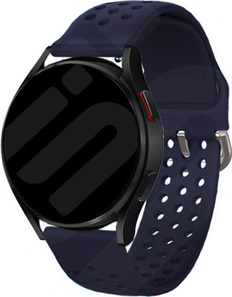 Strap-it Samsung Galaxy Watch 6 Classic 47mm Admendes Silikon Armband (Dunkelblau)