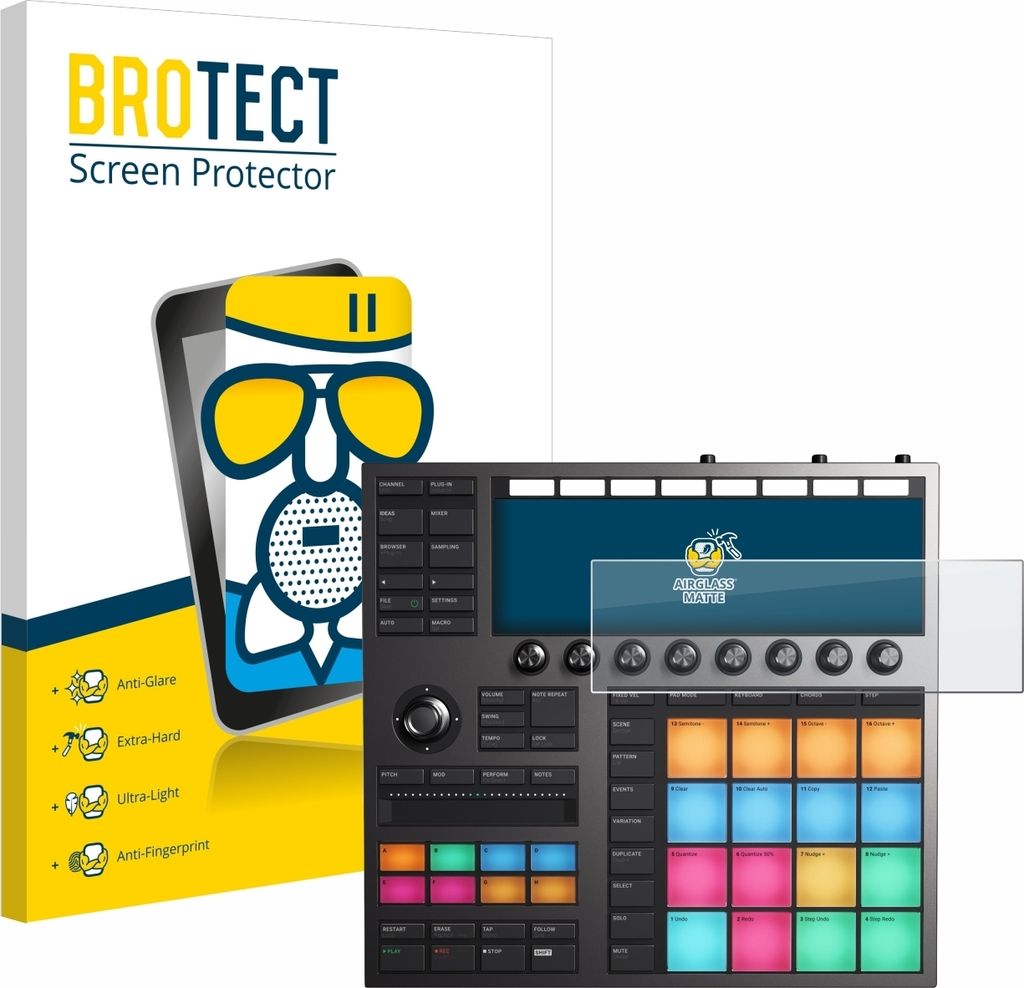 BROTECT Entspiegelungs Schutzglas für Native Instruments Maschine + Schutzfolie Panzer Folie Glas Display Schutz matt