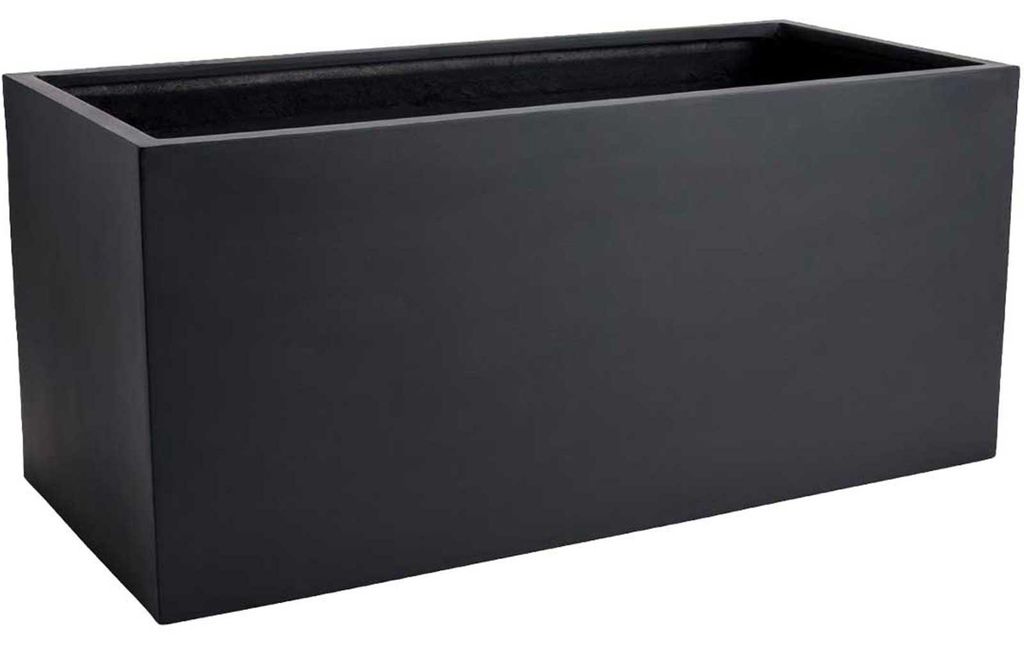 VIVANNO Pflanztrog Fiberglas MAXI Kasten, Anthrazit matt - Produktbild 