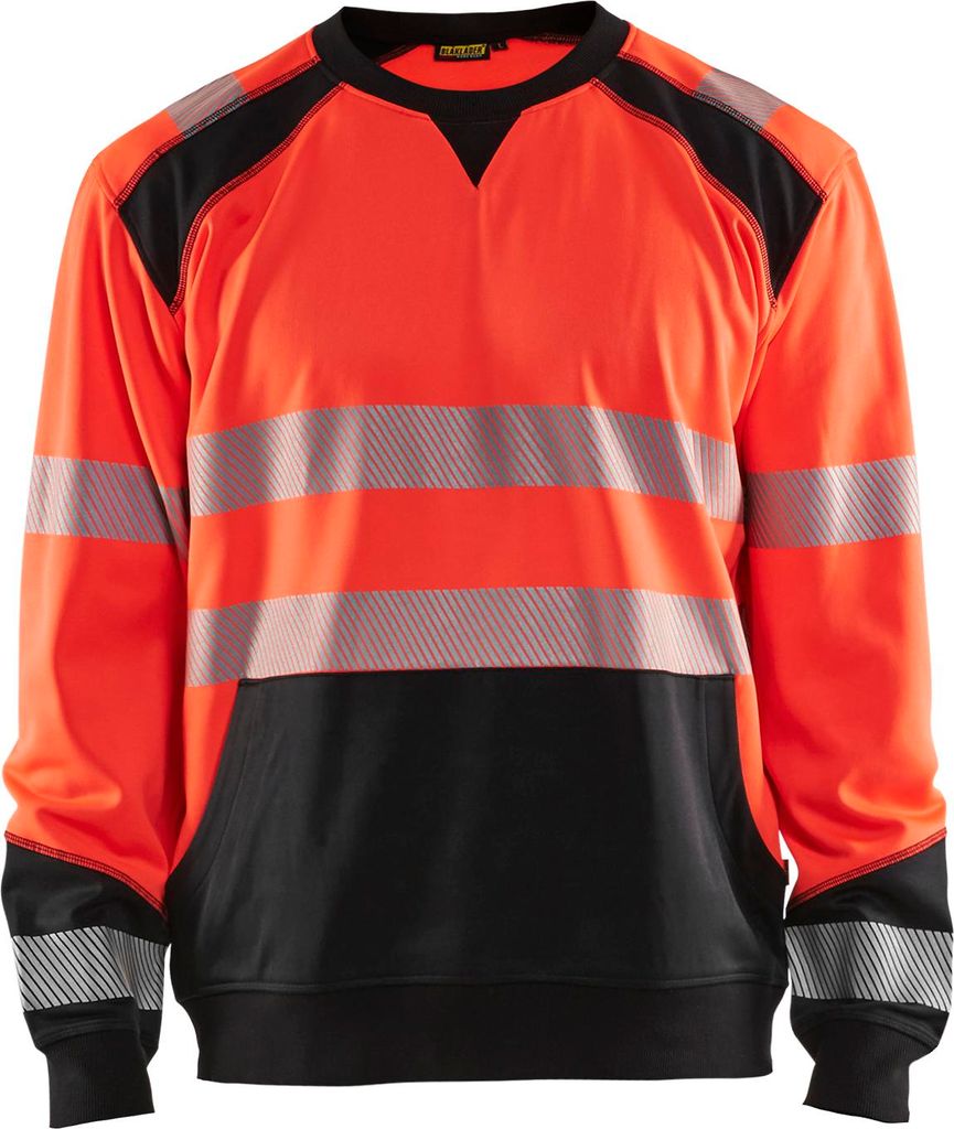 Blakläder High Vis Sweatshirt 3541 2528 in zwei Farben, Farbe:high vis rot/schwarz, Größe:3XL