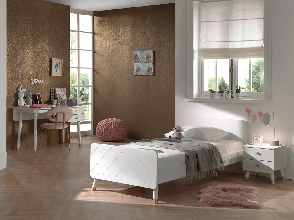 Vipack BILLY Jugendzimmer Set 3-tlg. best. aus: Bett 90 x 200 cm, Nachtkonsole und Schreibtisch